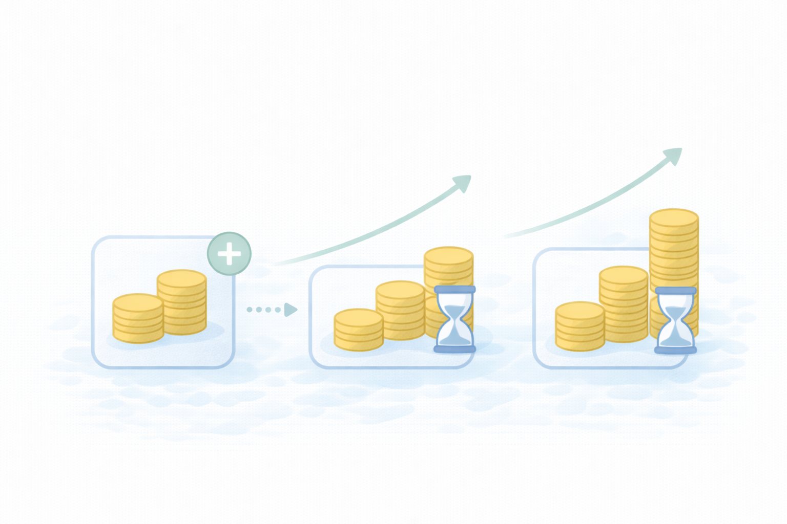 お金のコストが増える仕組み（テキストなし図解）