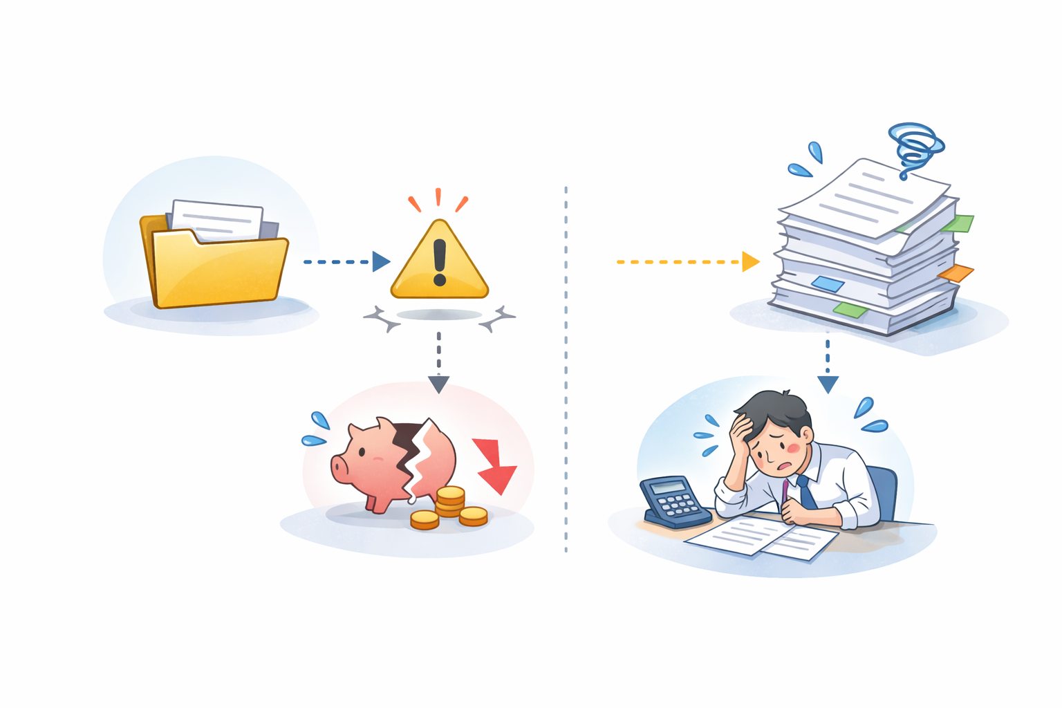 所得区分ミスで起きやすい損（テキストなし図解）