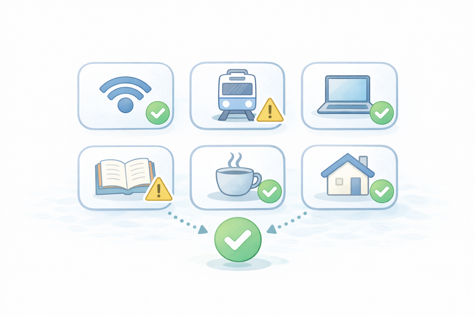 経費カテゴリ別の判断（テキストなし図解）