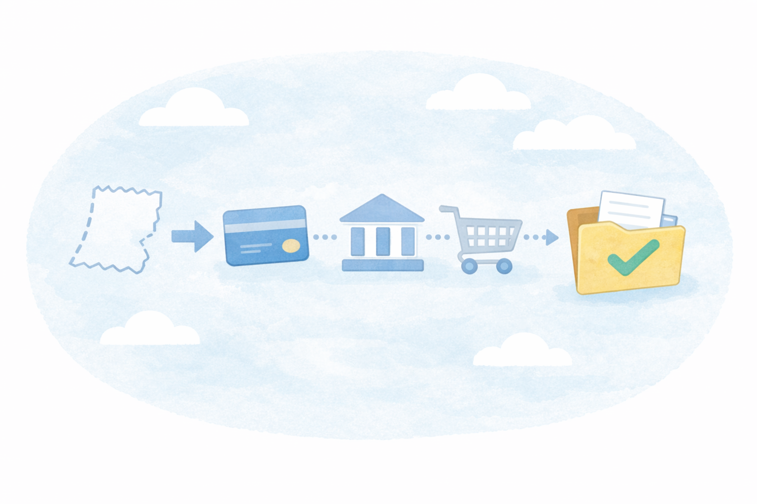 レシートなしでも形を作れば詰まない（テキストなし図解）