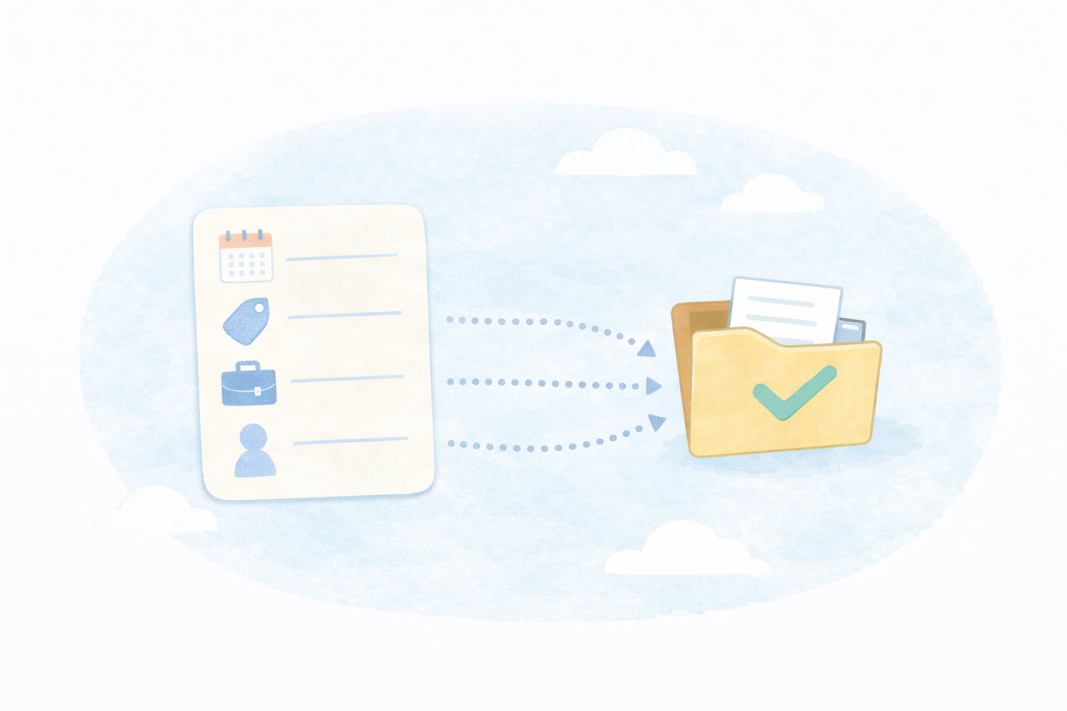 目的メモテンプレ（テキストなし図解）