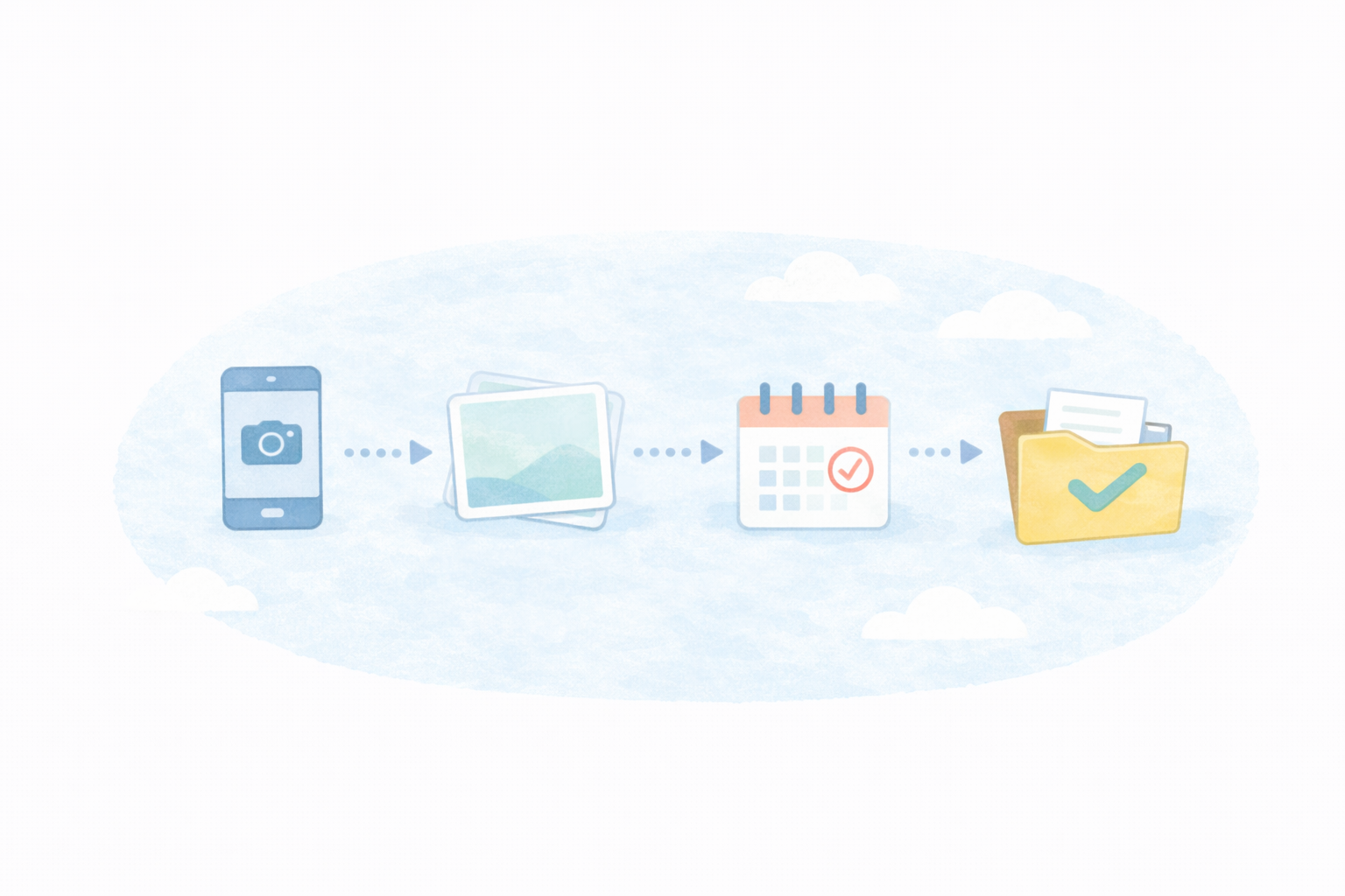 レシート紛失を防ぐ最小運用（テキストなし図解）