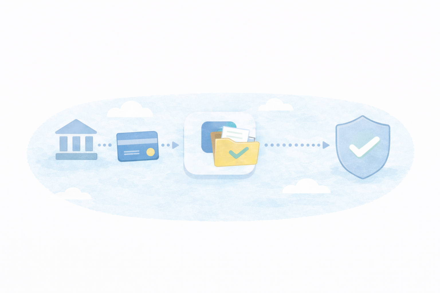 会計ソフトで証拠が溜まる（テキストなし図解）