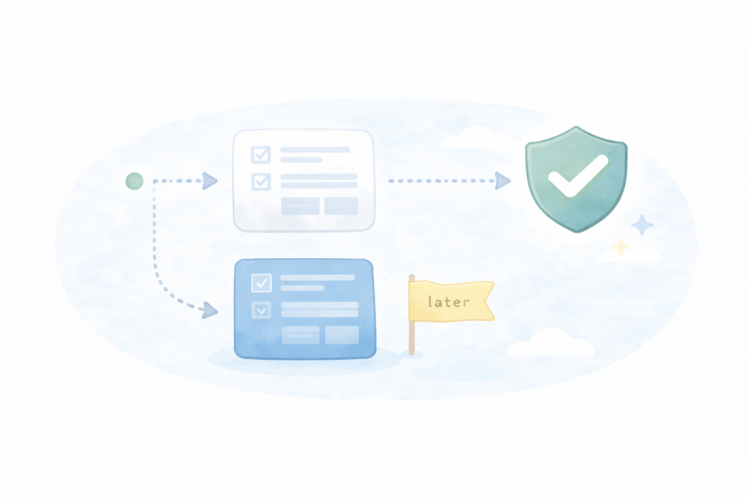 初回は白色で十分になりやすい（テキストなし図解）