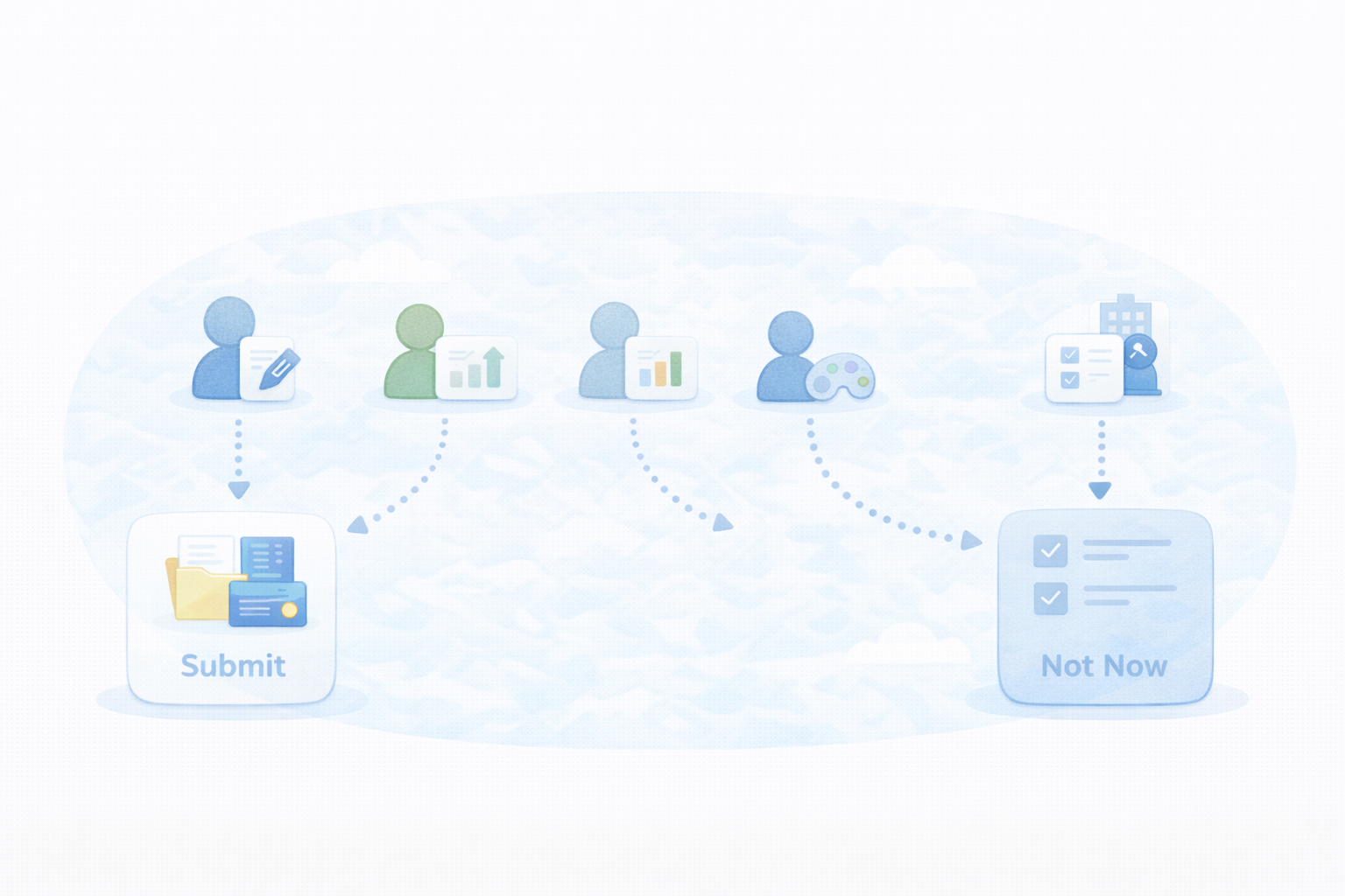 ケース別判断（テキストなし図解）