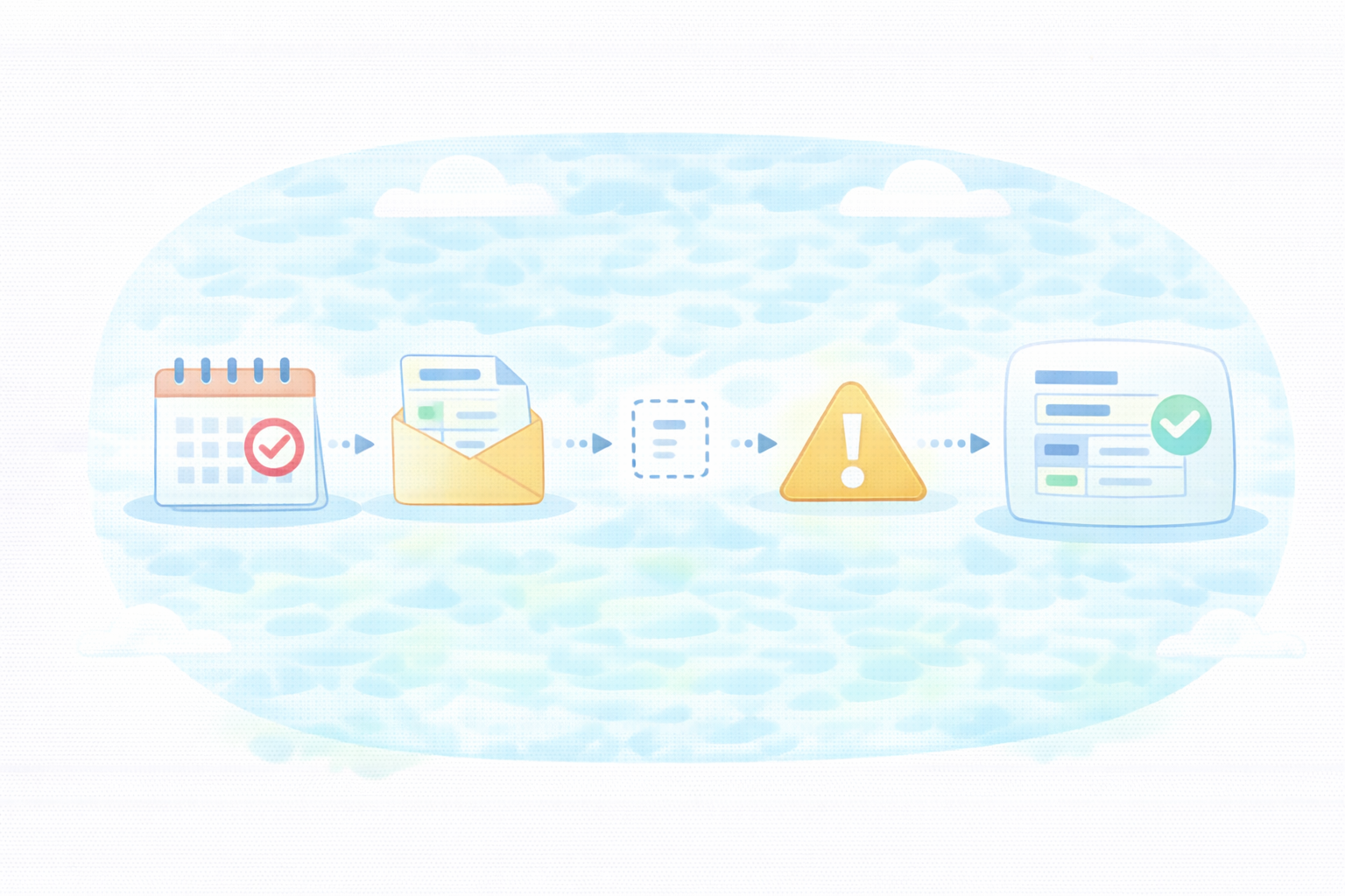 申請期限と書類不備（テキストなし図解）