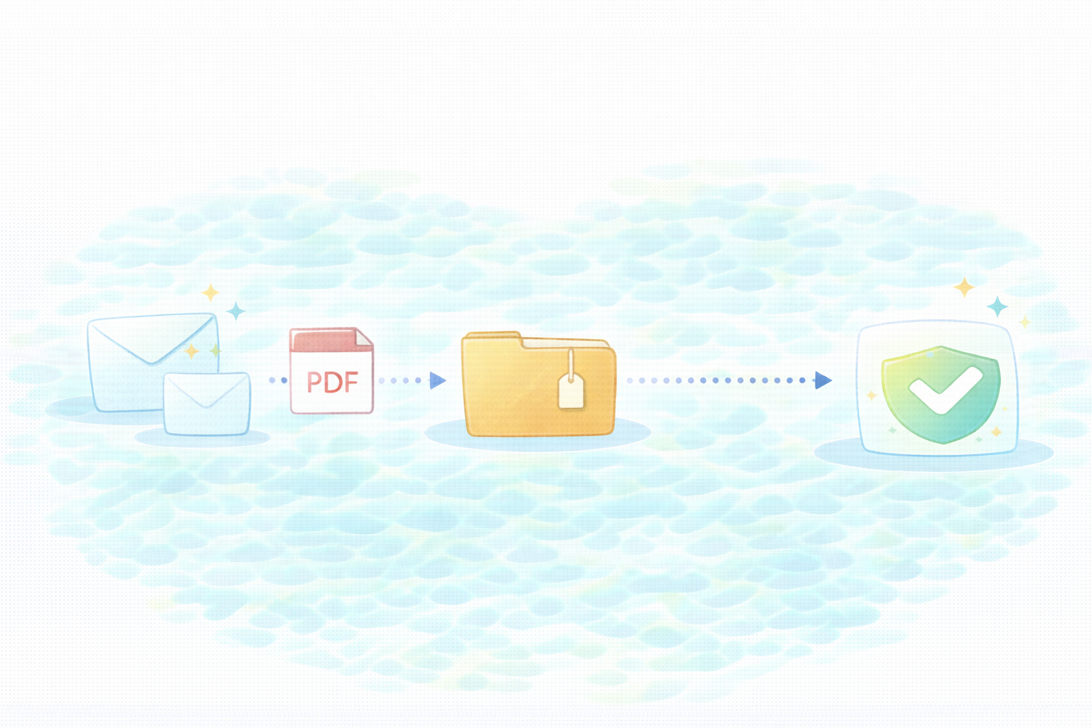 電帳法ミニマム：電子取引の保存（テキストなし図解）