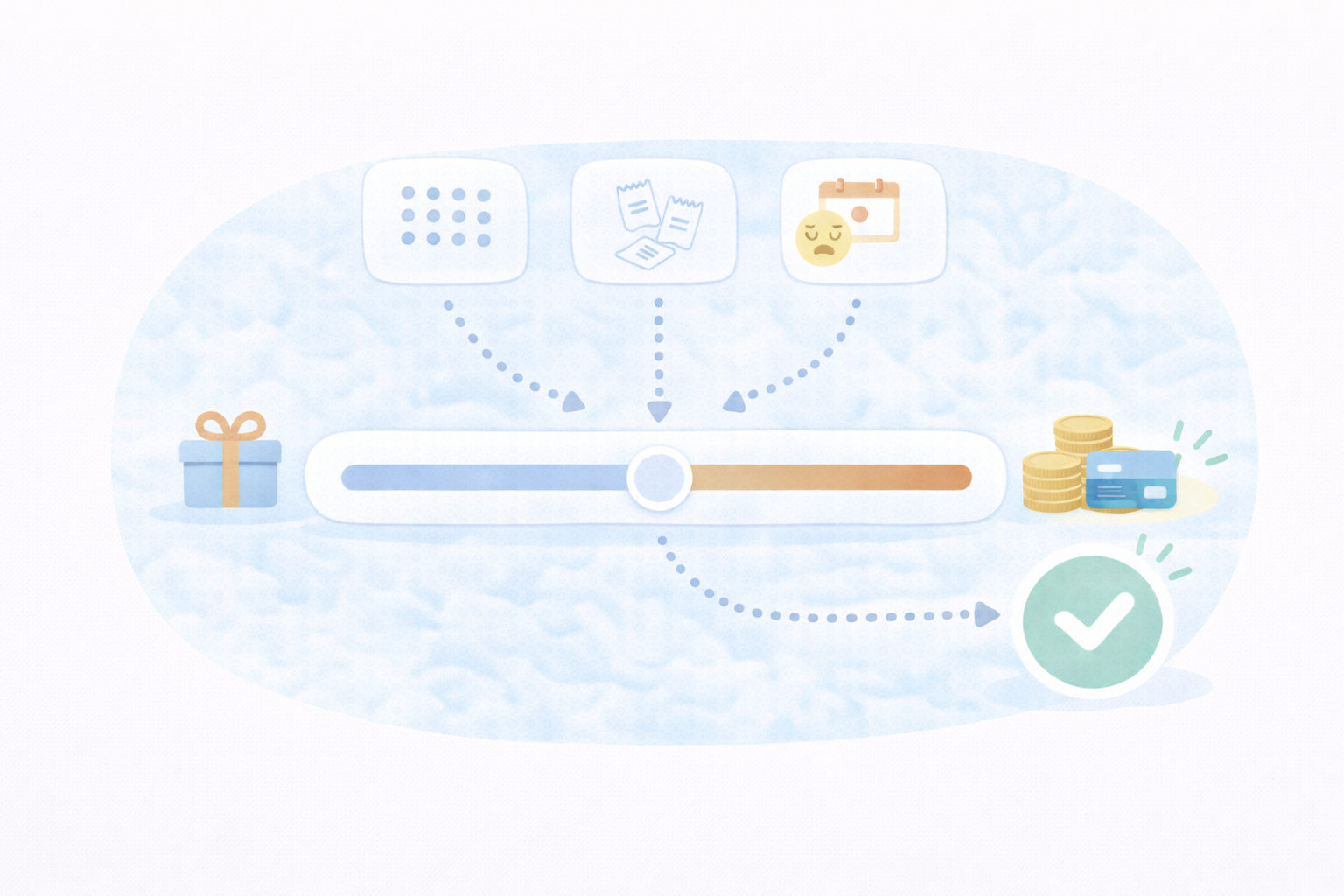 無料卒業の境界線（テキストなし図解）