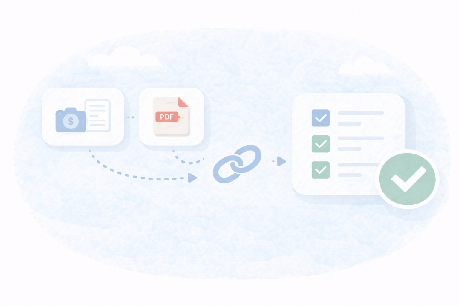 証拠を紐付ける（テキストなし図解）