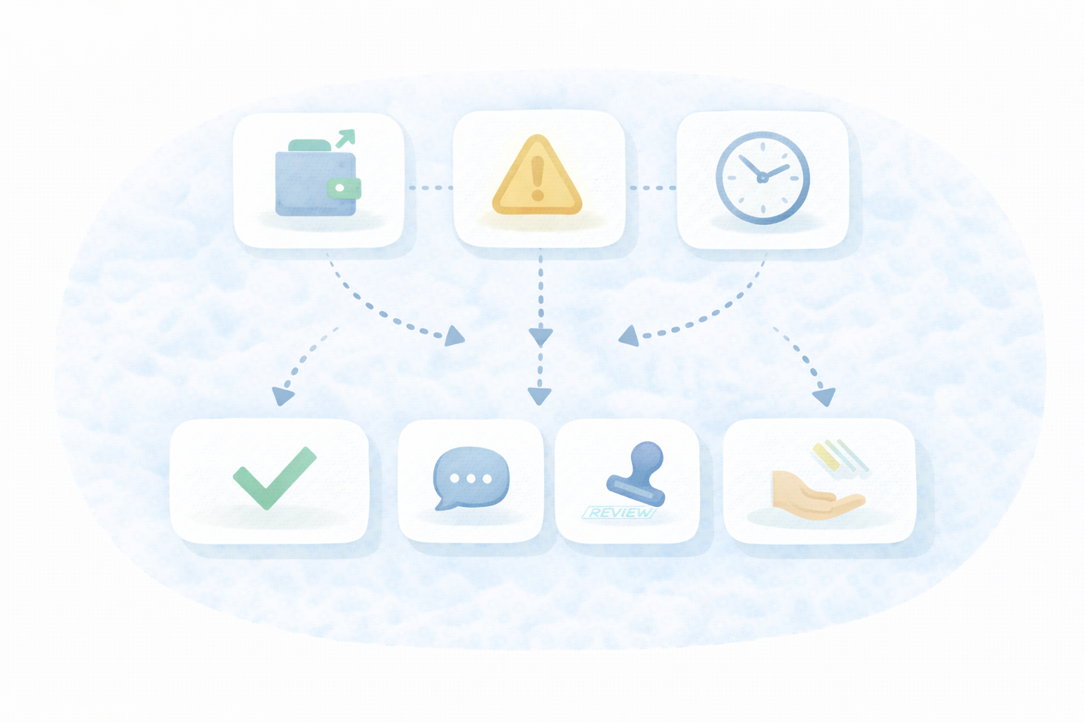 判断フロー（テキストなし図解）