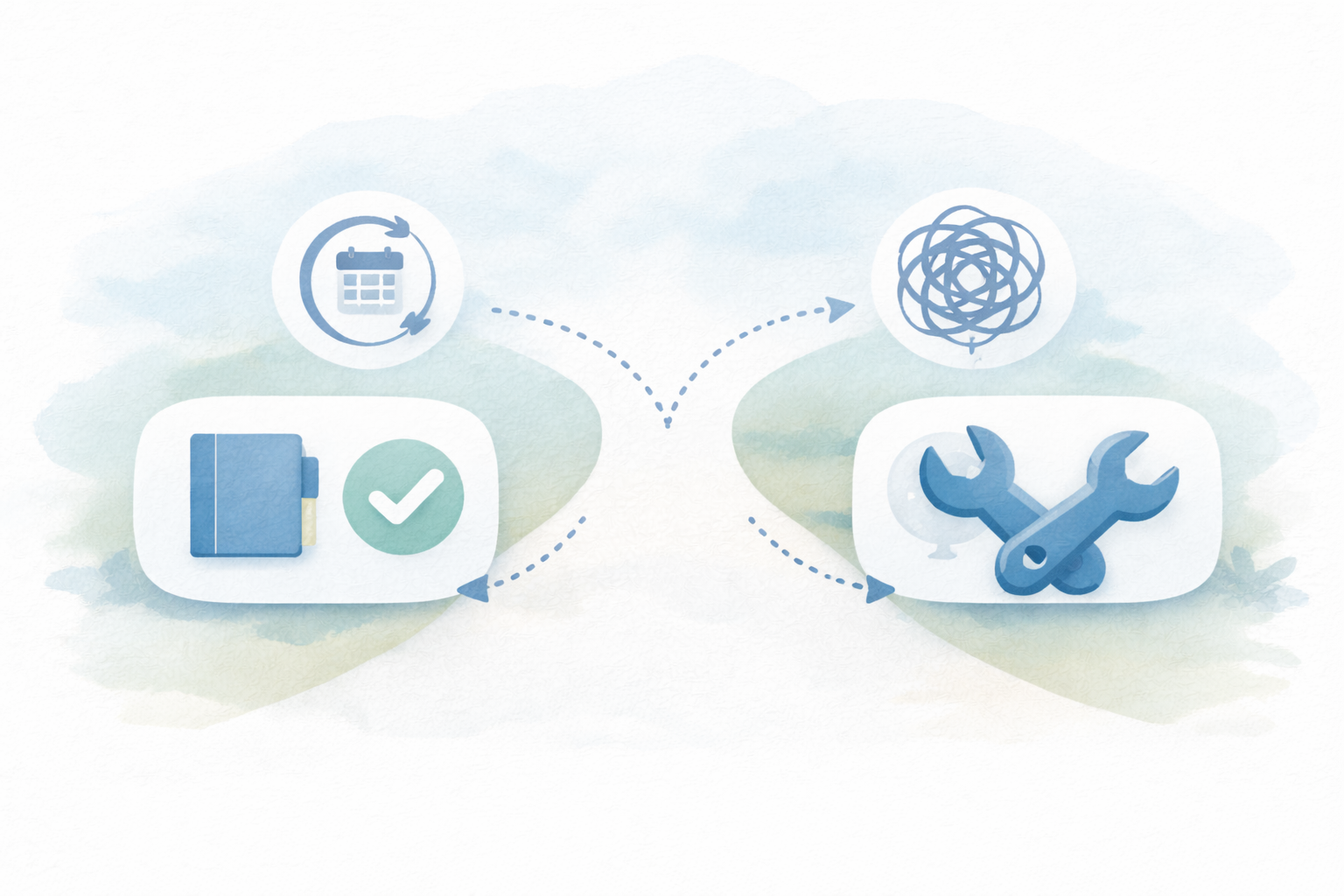 青色の分岐（テキストなし図解）