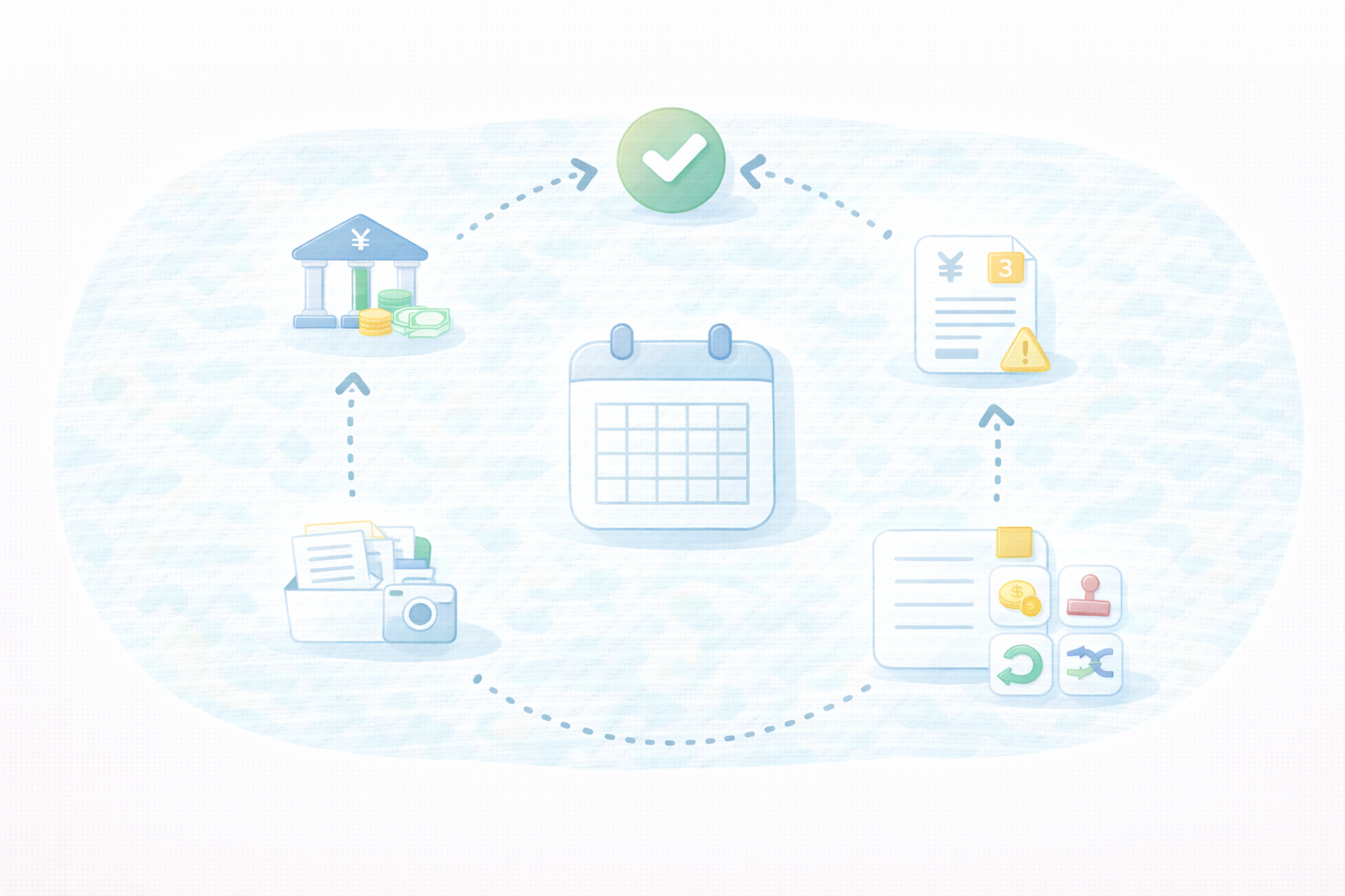 月1売上管理テンプレ（テキストなし図解）